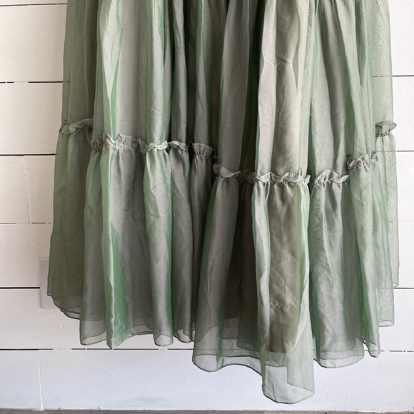 NET MAC DUGGAL FAUX WRAP LONG SLEEVE TIERED GOWN SIZE 6 - Picture 12 of 12